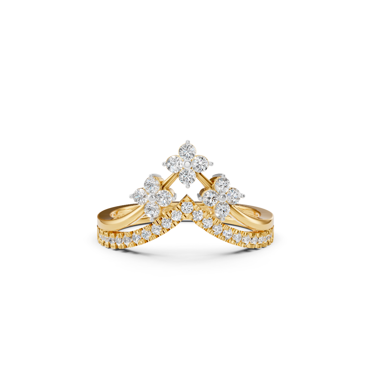 Tiara Lab Grown Diamond Crown Statement Ring